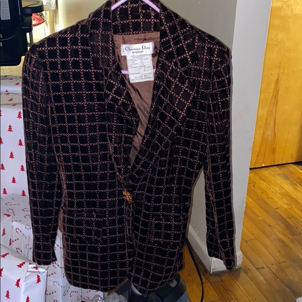 Christian Dior Boutique Evening Velour Blazer